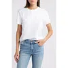 Madewell Bella Softfade Cotton Crop T-shirt In Eyelet White