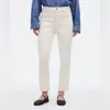 Madewell The Perfect Vintage High Rise Tapered Leg Raw Hem Jeans In Blue