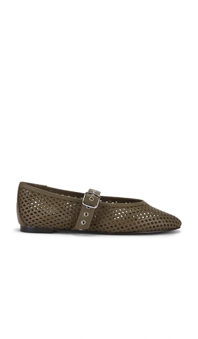Madewell Perforated Remy Mary Jane Flat In Brown
