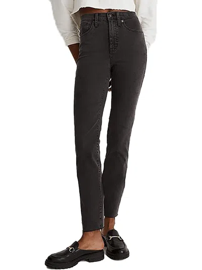 Madewell Petites Womens High-rise Stovetop Skinny Jeans In Grey