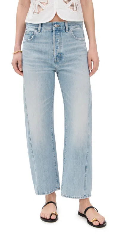 Madewell Pieced Barrel Jeans In Foster Wash Foster Wash