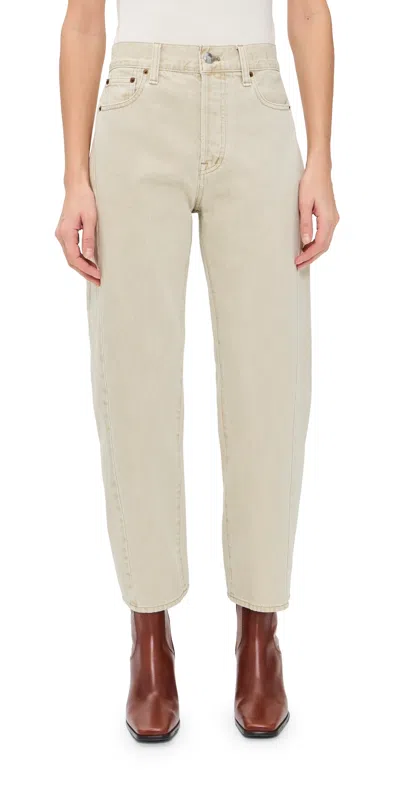 Madewell Pieced Barrel-leg Jeans In Faded Khaki Faded Khaki In Neutral