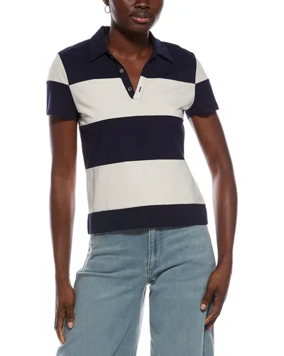 Madewell Pieced Squid Polo Shirt In Blue