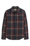 Madewell Plaid Cotton Blend Flannel Button-up Shirt In Cool Obsidian Heather
