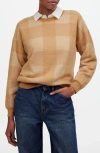 MADEWELL MADEWELL PLAID MERINO WOOL PULLOVER SWEATER