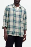 Madewell Plaid Slub Twill Easy Shirt In Neutral