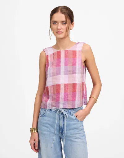 Madewell Plaid Tie-back Tank