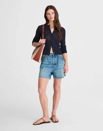 Madewell Pleated Low-slung Shorts In Brown