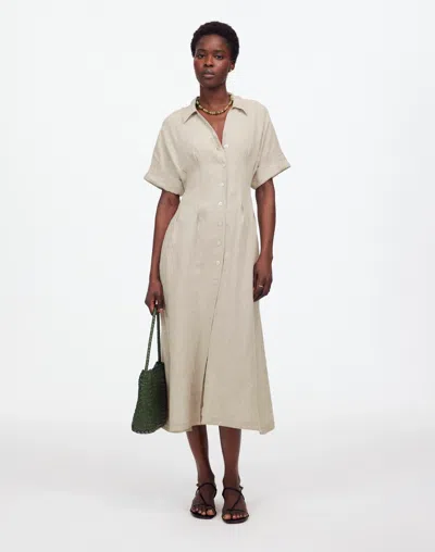 MADEWELL PLEATED MIDI SHIRTDRESS