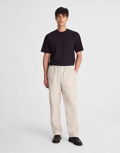 Madewell Pleated Poplin Pull-on Pant In Black