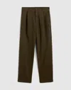 Madewell Pleated Twill Trousers In Brown