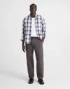 Madewell Pleated Twill Trousers In Gray