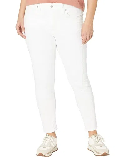 Madewell Plus 9 Jeans Women's 14 White Stretch Skinny 9" Mid-rise Cropped Jdm108