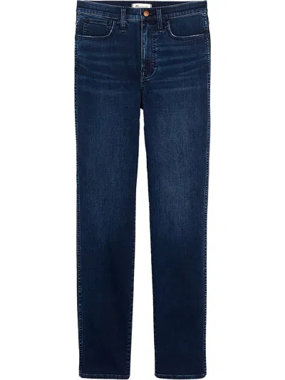 Madewell Plus Womens Mid-rise Dark Wash Skinny Jeans In Multi