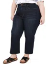 MADEWELL PLUS WOMENS TENCEL CURVY CROPPED JEANS