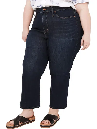 Madewell Plus Womens Tencel Curvy Cropped Jeans In Blue