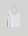 Madewell Pointelle Henley Tank In Crushed Lavender