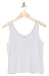 Madewell Pointelle Henley Tank In Crushed Lavender