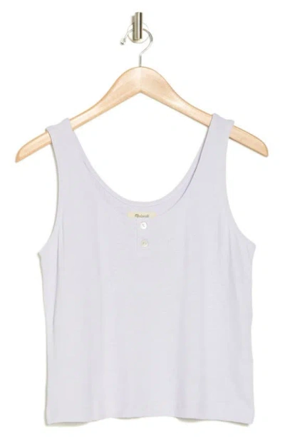 Madewell Pointelle Henley Tank In Crushed Lavender