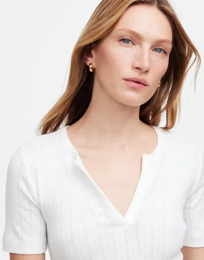 Madewell Pointelle Short-sleeve Crewneck Tee