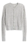 Madewell Pointelle Stitch Alpaca Blend Cardigan In Gray