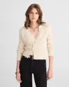 Madewell Pointelle-stitch Cardigan In Neutral