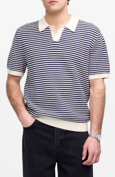 Madewell Pointelle Stitch Regular Fit Short Sleeve Sweater