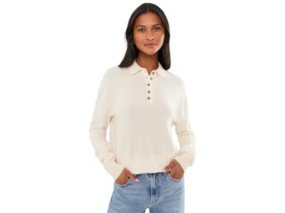 Madewell Polo Sweater In Softwool Women's Sweater Ivory: Xl (women's 14-16) In Neutral