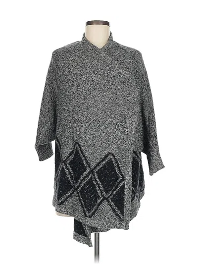 Pre-owned Madewell Poncho In Gray