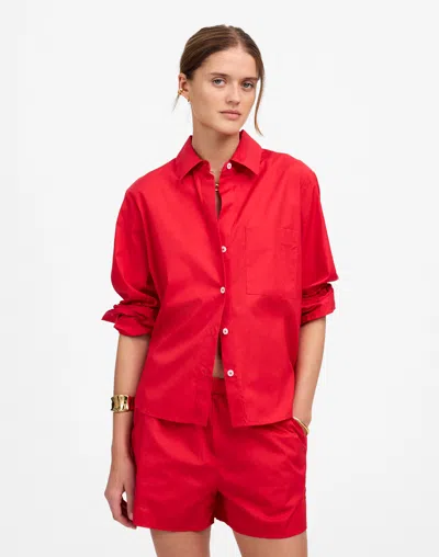 Madewell Poplin Easy Y-neck Button-up Shirt