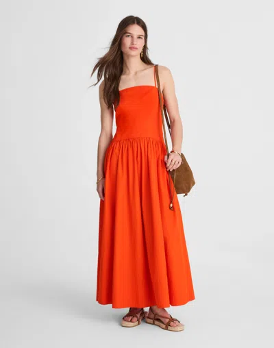 Madewell Poplin Seamed Maxi Dress