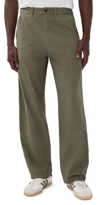 Madewell Poplin Utility Pants Olive In Green