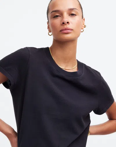 Madewell Premium Standard 01. The Shrunken Tee In Black Charcoal