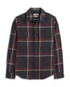 Madewell Plaid Cotton Blend Flannel Button-up Shirt In Cool Obsidian