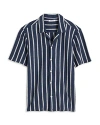 Madewell Printed Short Sleeve Button Front Camp Shirt In Stripe