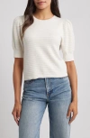 Madewell Puff Sleeve Merino Wool & Silk Sweater In White