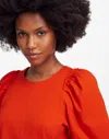 Shop Madewell Puff-sleeve Tee In Bright Flame