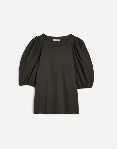 Madewell Puff-sleeve Tee In Dark Surplus