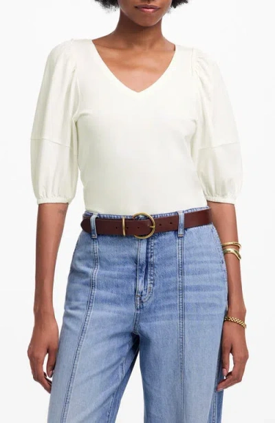 MADEWELL MADEWELL PUFF SLEEVE V-NECK T-SHIRT