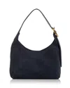 Madewell Puff Suede Shoulder Bag In Deep Indigo