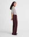 Madewell Pull-on Bootcut Track Pant In Burgundy