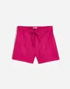 Madewell Pull-on Drawstring Shorts In Modern Fuchsia