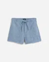 Madewell Pull-on Drawstring Shorts In Sunfaded Blue