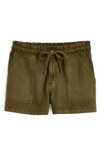 Madewell Pull-on Airy Denim Utility Shorts In Green