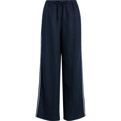 Madewell Pull-on Linen Pants In Blue