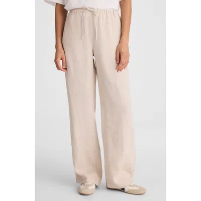 Madewell Pull-on Linen Pants In Pink