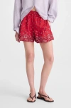 Madewell Pull-on Poplin Shorts In Red