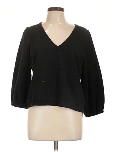 Pre-owned Madewell Pullover Sweater In Black