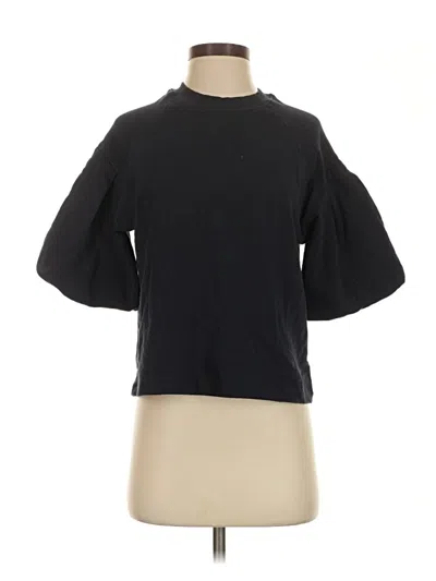 Pre-owned Madewell Pullover Sweater In Black