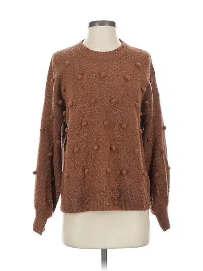 Pre-owned Madewell Pullover Sweater In Brown